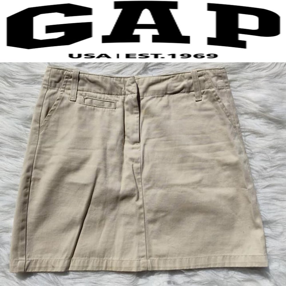 Gap Kakki SMini Skirt Sz 2 - Picture 1 of 3